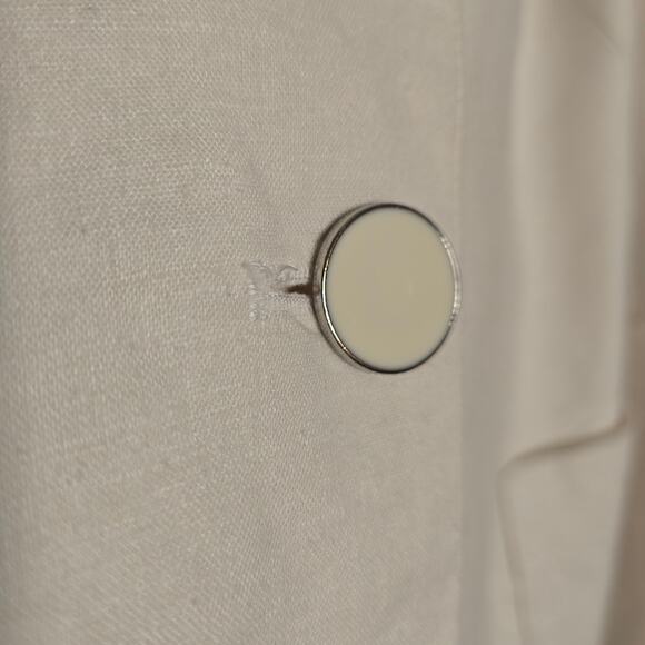 Lane Bryant The Bryant Linen Blend Blazer Size 16 White Summer Office Lagenlook - Picture 4 of 12